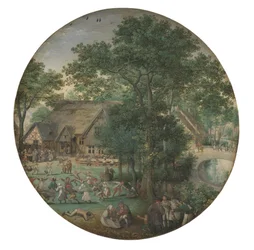 Mariage paysan. La danse de mariage en plein air