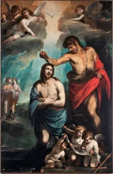 Le baptême du Christ La colombe du Saint-Esprit au-dessus de Jésus-Christ
