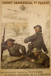 Crédit Commercial De France Souscrivez Pour La Victoire, vers 1918