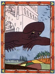 Un génie - dans "Les Mille et Une Nuits" ill. par Lucien Laforge (1889-1952)