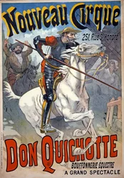 Publicité pour "Nouveau Cirque" avec "Don Quichotte, Bouffonnerie équestre", pub. 1892