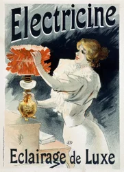 Affiche publicitaire pour « Electricine : éclairage de luxe »