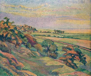 Rye depuis Cadborough, Coucher de soleil, 1913