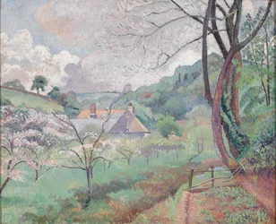 Fleurs de pommier, ferme de Riversbridge, Blackpool