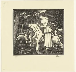 Daphnis lavé par Chloé (Daphnis et Chloé)