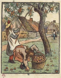 La récolte des pommes, 1889