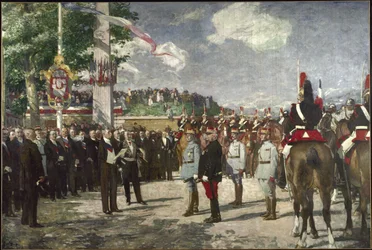 Réception à la Porte Maillot pour les maréchaux Foch et Joffre, 14 juillet