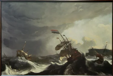 Navires en détresse dans une violente tempête
