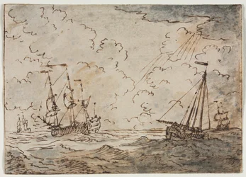 Navires en mer, 17ème siècle