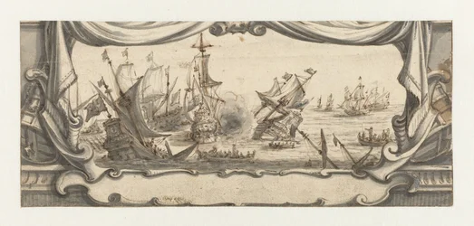 Combat naval dans une cartouche