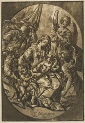 Sainte Famille dans un cadre ovale