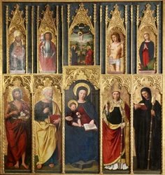 Retable, 10 tableaux : Vierge à l