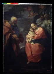 Le repos de la sainte famille lors de la fuite en Égypte