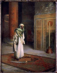 Dans la mosquée, vers 1921 (huile sur toile)