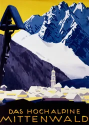 Das hochalpine Mittenwald, vers 1930