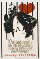 Affiche de collecte de fonds pour le Fonds du Peuple pour les Prisonniers de Guerre et Civils Allemands