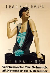 Portez des bijoux - Cela vous fera gagner. Publicité pour la semaine de la bijouterie, vers 1925-1928