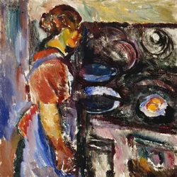 Fille dans la Cuisine; Pike I Kjokken, 1921