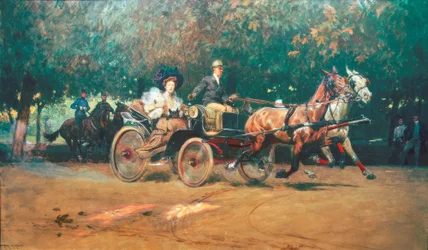 Madame Sacher en attelage