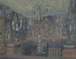 La salle turque asiatique dans le Grand Palais à Tsarskoïe Selo