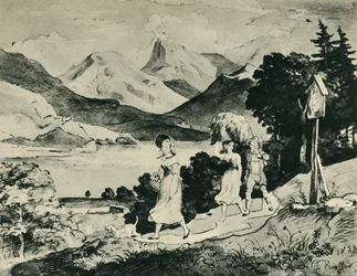 Lac Fuschl, Salzbourg, Autriche, 1823, 1943