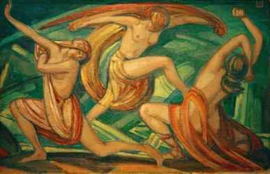 Trois femmes dansant