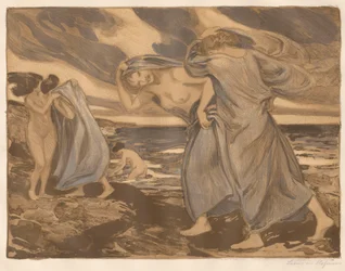 Jeune fille au bord de la mer