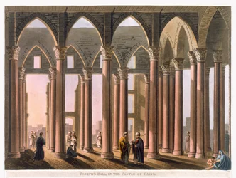 Salle de Joseph dans la citadelle du Caire, planche 31 de « Views in Egypt », gravée par Thomas Milton (1743-1827), publiée par Robert Bowyer (1758-1834), 1802