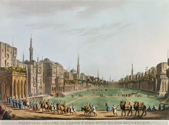 Place principale au Grand Caire, avec le palais de Murad Bey, planche 27 de 