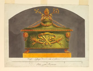Dessin, Sarcophage pour la relique, vers 1825