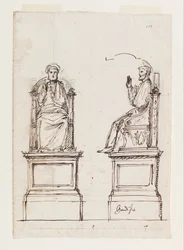 Projet de trône en marbre pour la statue de Saint-Pierre, Saint-Pierre de Rome