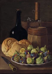 Nature morte avec figues et pain, vers 1770