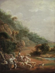 Scène avec villageois