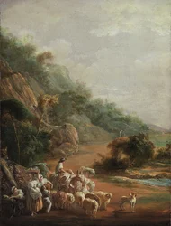 Scène avec villageois, 1786