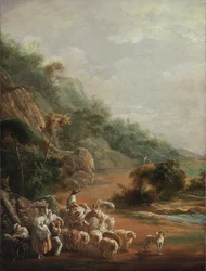 Scène avec des villageois (fragment)