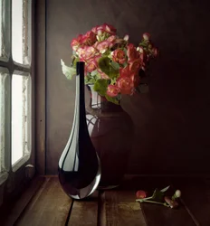 Lumière de fenêtre « Fleurs roses »