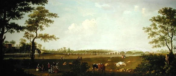 Vue du vieux pont, Walton-on-Thames