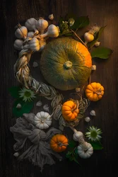 Nature morte de récolte automnale