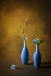 Nature morte aux vases bleus