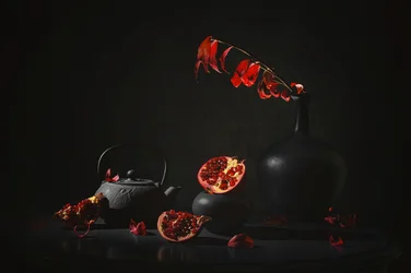 Nature morte sombre à la grenade