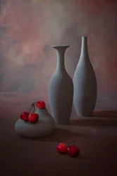 Nature morte élégante aux cerises