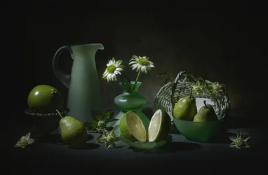 Nature morte verte élégante