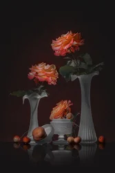 Nature morte élégante aux roses
