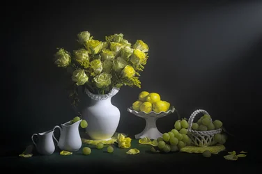 Nature morte aux légumes verts frais