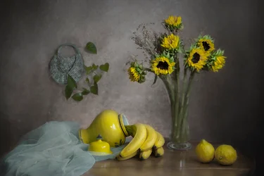Nature morte de récolte dorée