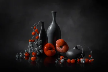 Nature morte de tomates mélancolique