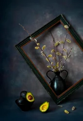 Chatons de saule et avocat