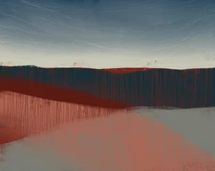 Horizon abstrait aux teintes terreuses