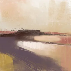 Paysage abstrait aux tons terreux