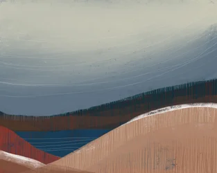 Horizon bleu terreux